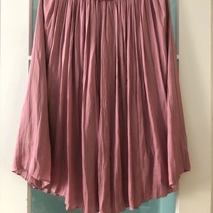 Dusty rose midi skirt